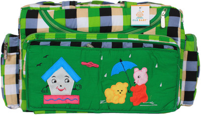 

Ole Baby Big Amazing Striped Smart Organizer Best Material 100% Cotton Tote Diaper Bag(Green)