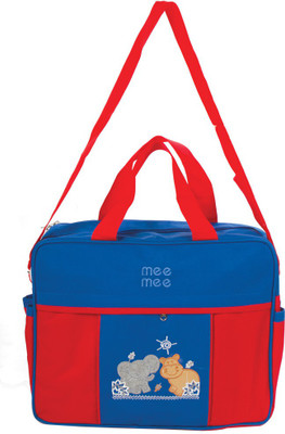

MeeMee Multi Functional Diaper Bag(Red, Blue), Blue;red