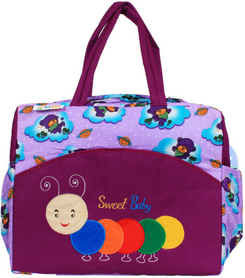 

Ole Baby Big Amazing Smart Organizer Best Material 100% Cotton, Multi-function Tote Diaper Bag(Purple)