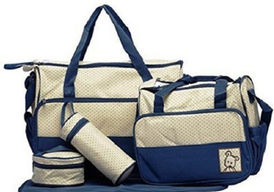 

Sanghvi Enterprises Blue Mother Daiper Bag(Navy Blue, Cream), Cream;navy blue