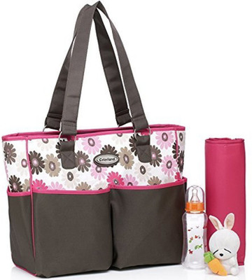 

Colorland Gabriella Tote Baby Changing Diaper Bag(Brown|Pink)