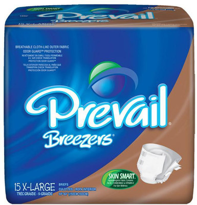 

Prevail Breezers-Waist Size 59 To 64 Inches Adult Diapers - XL(15 Pieces)