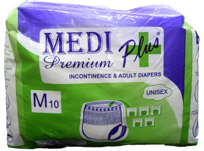 Medi Plus Premium Incontinence 3 Adult Diapers - M(10 Pieces)