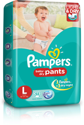 

Pampers Pants Diaper Large Size(52 Pieces)