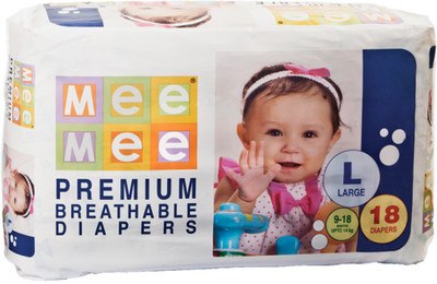 

MeeMee Premium Breathable Diapers - L(18 Pieces)