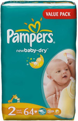 

Pampers New Baby Diapers (Size 2) - Small - 64 (3-6Kg) (Imported) - S(64 Pieces)