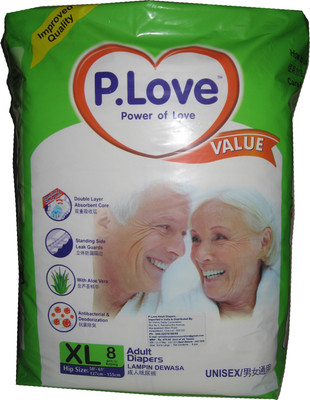 P-Love Adult Diapers - XL(8 Pieces)