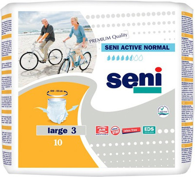 

Seni Seni Active Normal Premium Quality (Large 3) Adult Diapers - L(10 Pieces)