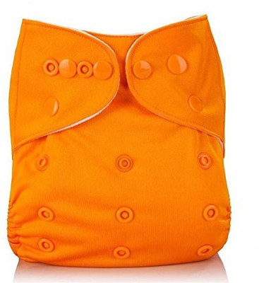 

N&M N&M Orange Baby Cloth Diaper washable Solid Color Baby Nappy One Size Adjustable(3-15 Kgs) Cloth Diapers - L
