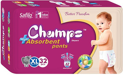 

Champs Champs High Absorbent Pant Style Diaper - XL(32 Pieces)