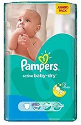 

Pampers Active Baby Dry Diapers, 4-9kg, Jumbo Pack - - M(68 Pieces)