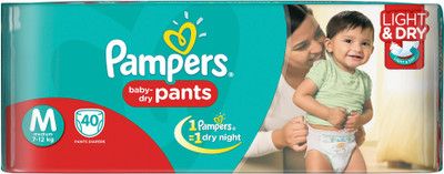 

Pampers Pants Diapers - M(40 Pieces)