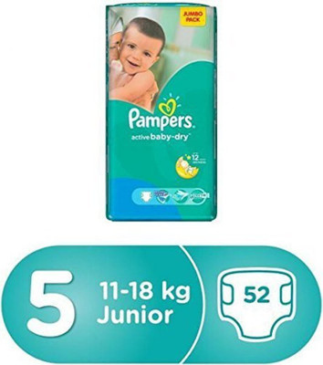 

Pampers Active Baby Dry Diapers, - New Born(52 Pieces)