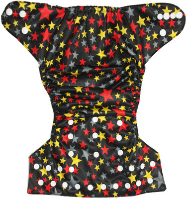 

Soft Baby Reusable Adjustable Cloth Diaper, Black;multicolor
