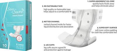StaySure Adult Diaper X Large - XL