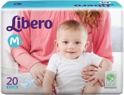 

Libero Disposable Baby Diapers - M(20 Pieces)