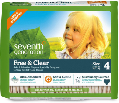 

Seventh Generation Free and Clear Original Unprinted, Size 4 - L(135 Pieces)