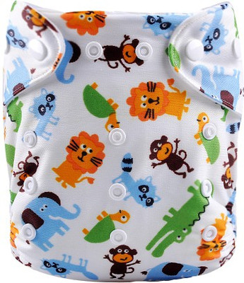

N&M All-In-One Bottom-bumpers Cloth Diaper (White) - M