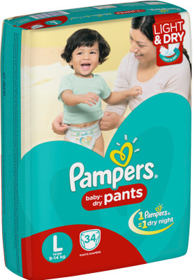 

Pampers Pants Diapers - L(34 Pieces)