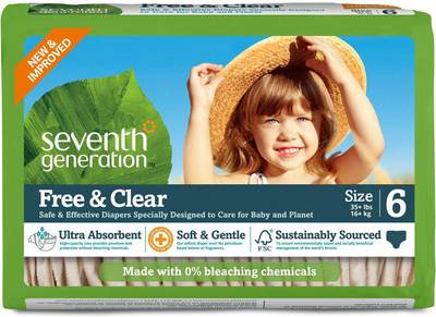 Seventh Generation Free and Clear Unprinted Size 6 - Large