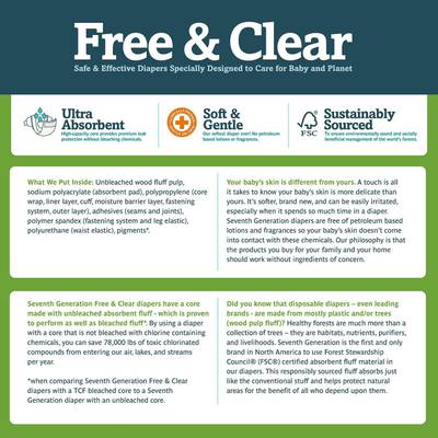 Seventh Generation Free and Clear Unprinted Size 6 - Large