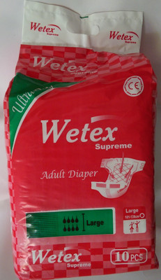 

Wetex (101-139 cm) Adult Diapers - L(10 Pieces)