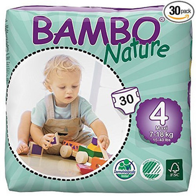 

Bambo Nature Premium Baby Diapers, Maxi, 30 Count, Size 4 - L(30 Pieces)