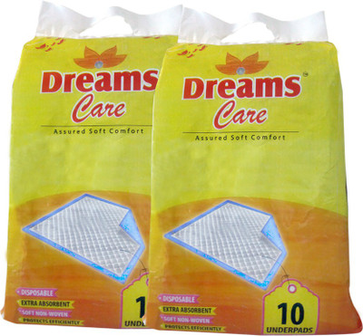 

Dreams Care Underpads Sheet Adult Diapers - L(10 Pieces)
