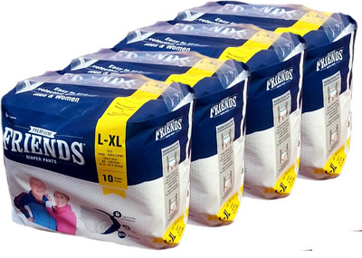 

Friends PULL UPS / PANT STYLE DIAPERS SET OF 04 PACKS OF 10 PCs. - L(4 Pieces)