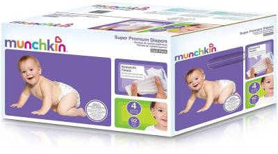 Munchkin Super Premium Diapers, Size 4 - L