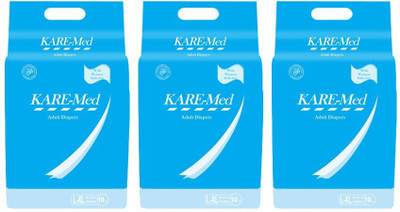 

Kare Med Adult Diapers - L(3 Pieces)