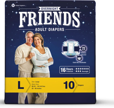

Friends Overnight Adult Diapers - L(10 Pieces)