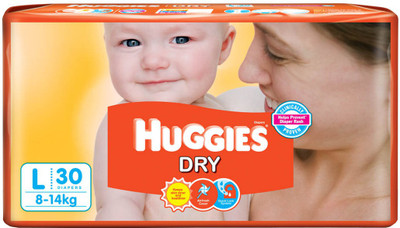 

Huggies New Dry Diaper - L(30 Pieces)