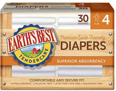 

Earths Best Chlorine-Free Diapers Size 4 - L(120 Pieces)