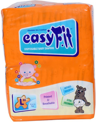 

EasyFit Disposable Baby Diapers - L(32 Pieces)