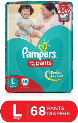 

Pampers Pants Diapers Large Size 68 pc Pack - L(68 Pieces)