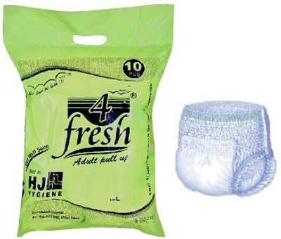 

4 Fresh Pull Up Pant Style Adult Diapers - L(10 Pieces)