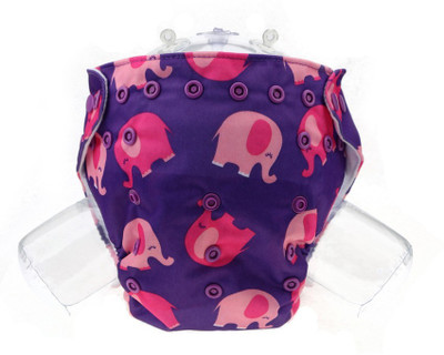 

Carter's All in One Reusable Waterproof One Size Nappy Elephant Print - New Born
