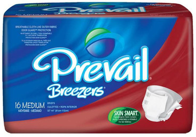 

Prevail Breezers-Waist Size 32 To 44 Inces Adult Diapers - M(16 Pieces)