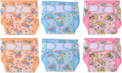 

Chhote Janab BABY PLASTIC TOWEL NAPPY DIAPER - M(6 Pieces)