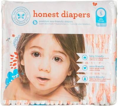 The Honest Company Disposable Diapers Giraffe Print - L