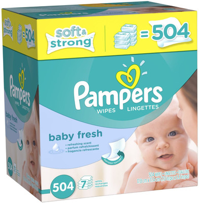 Pampers Softcare Baby Fresh Wipes 7x box - M(504 Pieces)