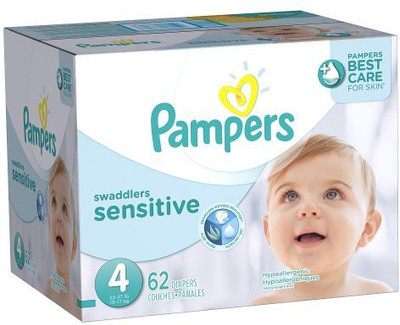 

Pampers Swaddlers Sensitive Diapers - M(62 Pieces)