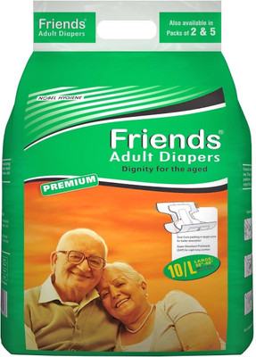 

Friends Premium Adult Diapers - L(10 Pieces)