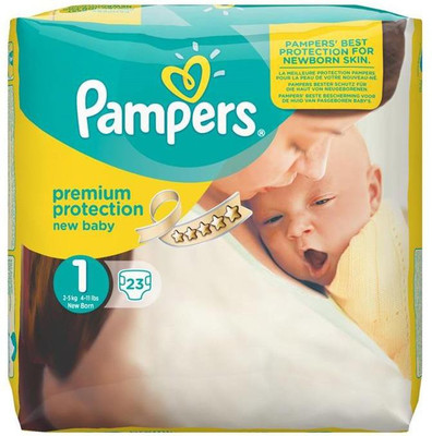 

Pampers New Baby Premium Protection Diapers (Size 1) - New Born - 23 (2-5Kg) - New Born(23 Pieces)
