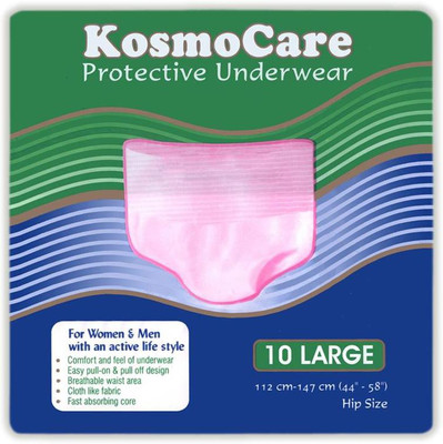 

KosmoCare Disposable Protective Underwear-Size 44 To 58 Inches - L(10 Pieces)