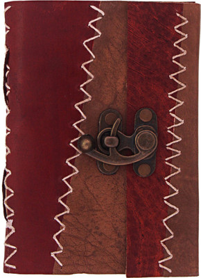 

Craft Club A6 Diary(Leather Patch Notebook With C-lock, Multicolor)