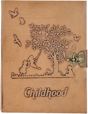 

Hare Krishna A5 Diary(Childhood Tree Emboss Leather Diary, Tan)