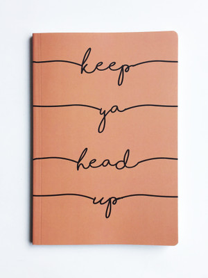 

TheDesignWiz A5 Notebook(Keep Ya Head Up Notebook, Orange, Black), Black;orange