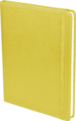 

Eco-Leatherette B5 Diary(Handcrafted, Lime Yellow)
